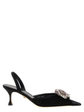 MACH & MACH Black Polyamide Mid Heel Pumps