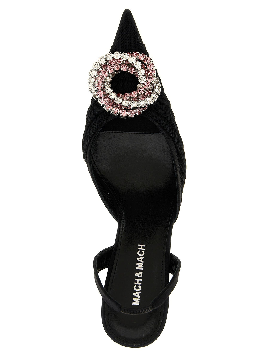 MACH & MACH Black Polyamide Mid Heel Pumps