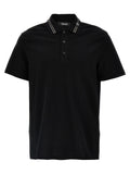 Versace Black Cotton Polo Shirt