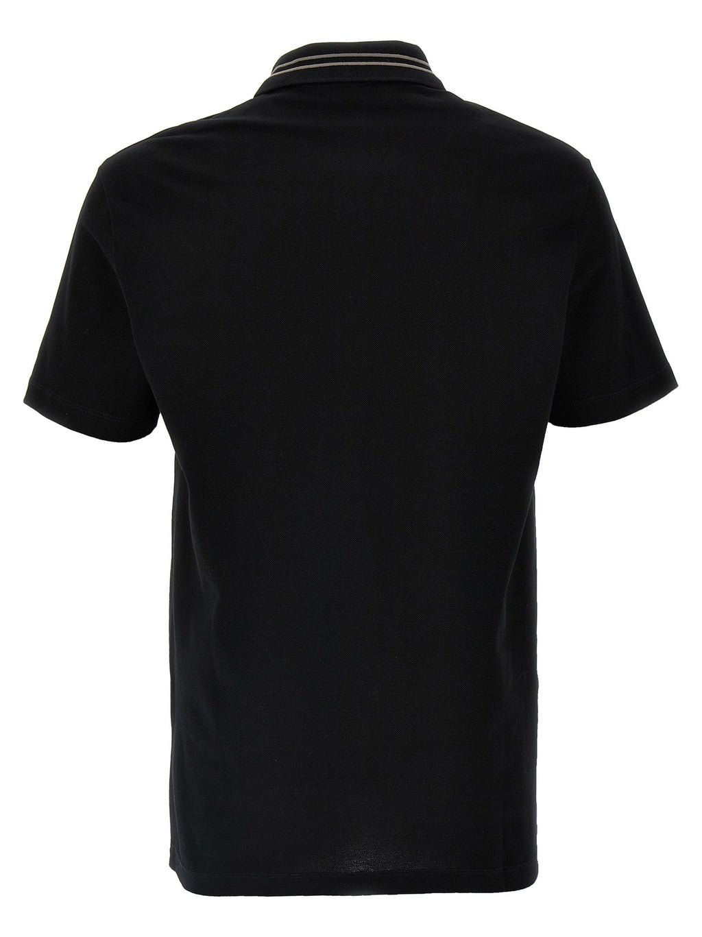 Versace Black Cotton Polo Shirt