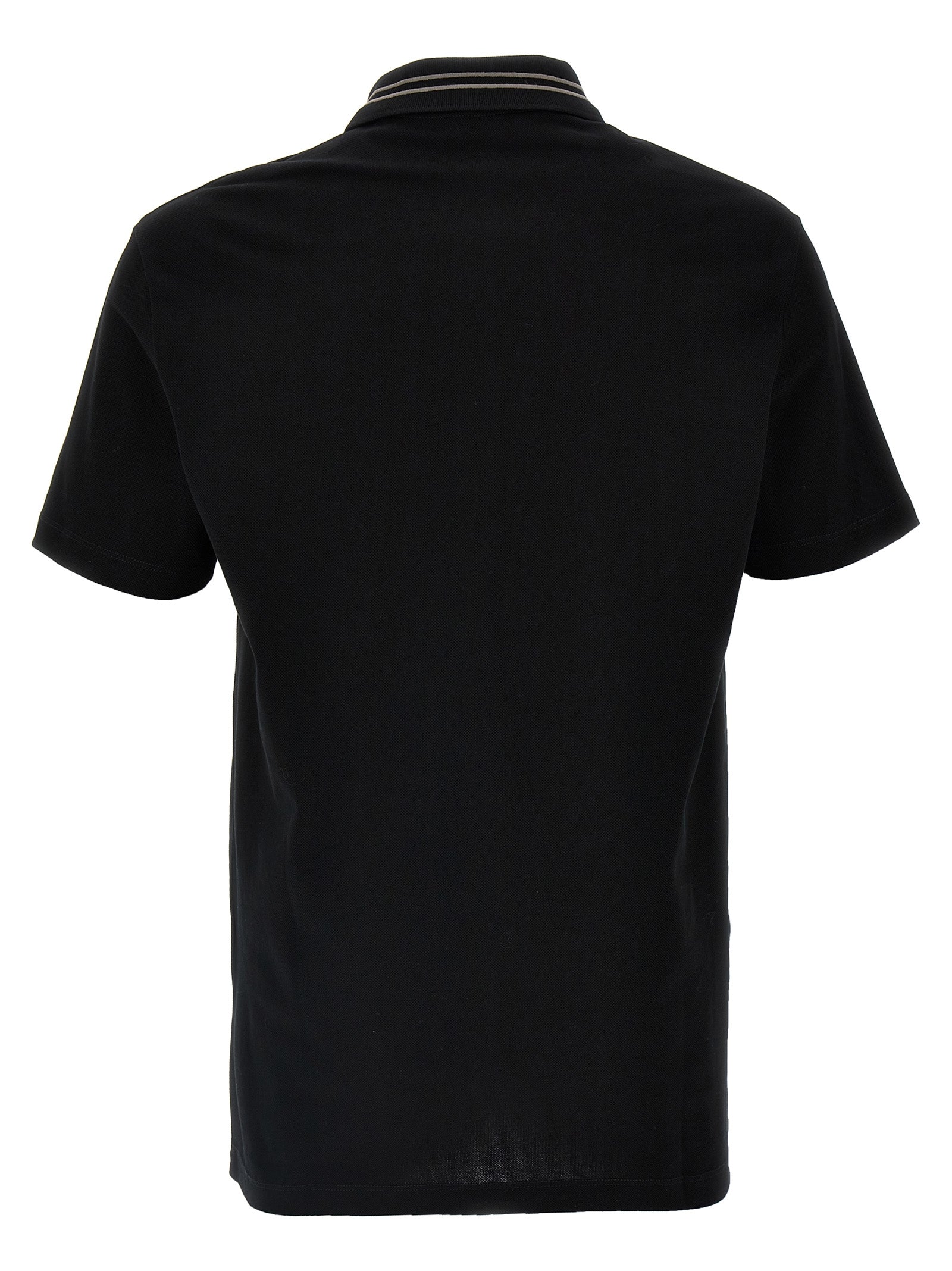 Versace Black Cotton Polo Shirt