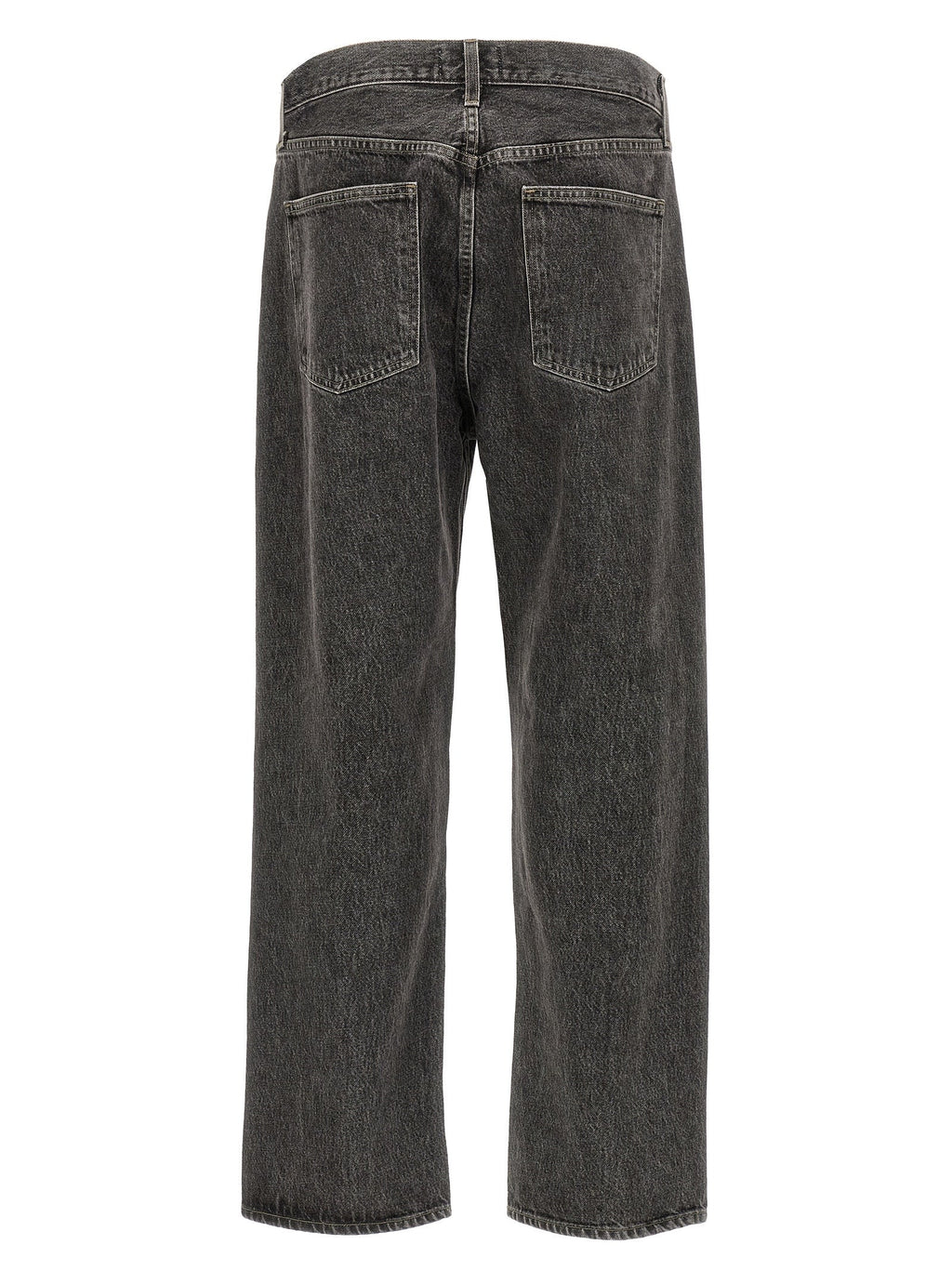 Agolde Gray Cotton Straight-Leg Jeans