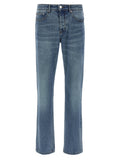 Ami Paris Blue Cotton Straight-Leg Jeans