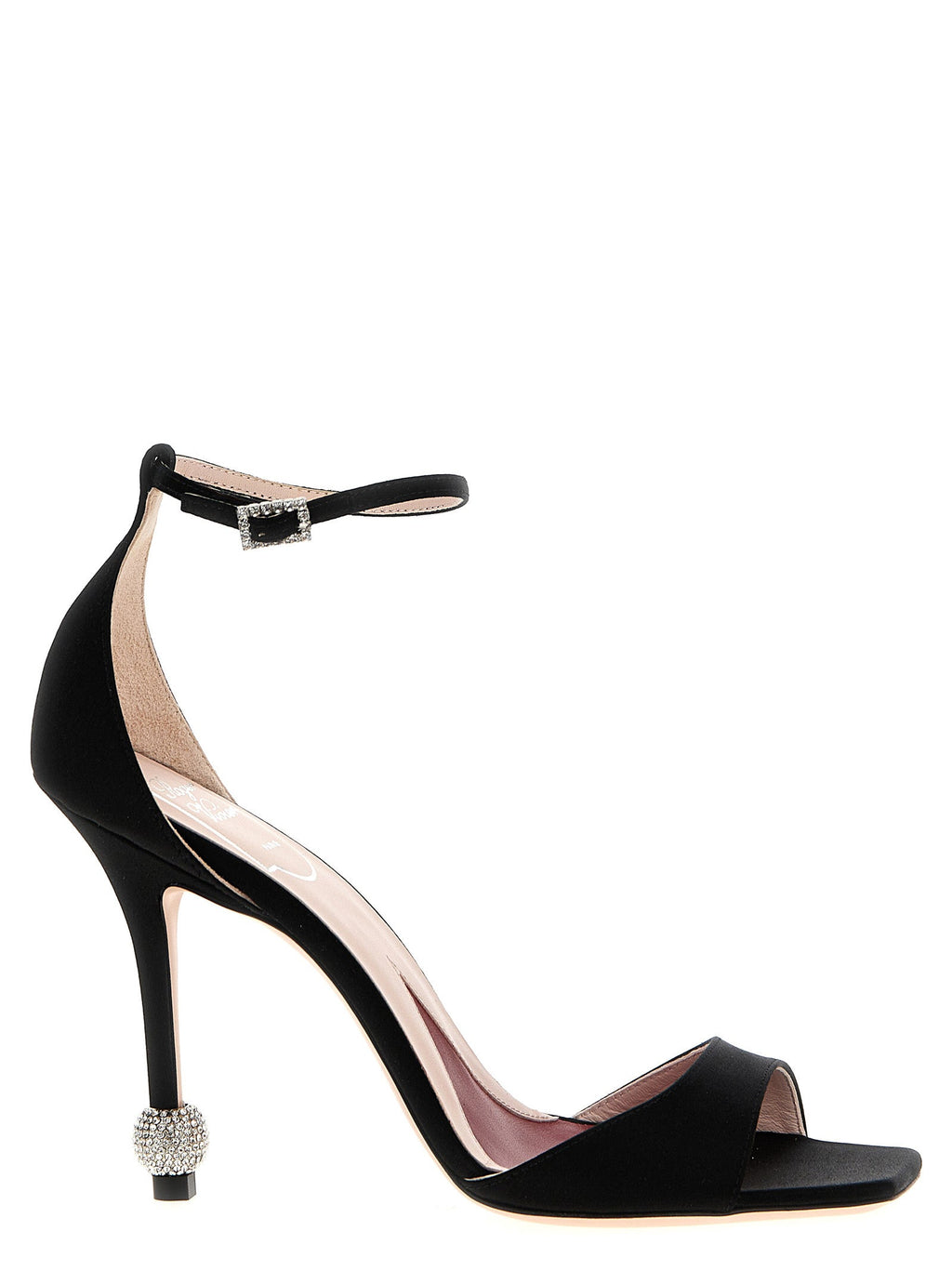 Roger Vivier Black Viscose Stiletto Heel Sandals