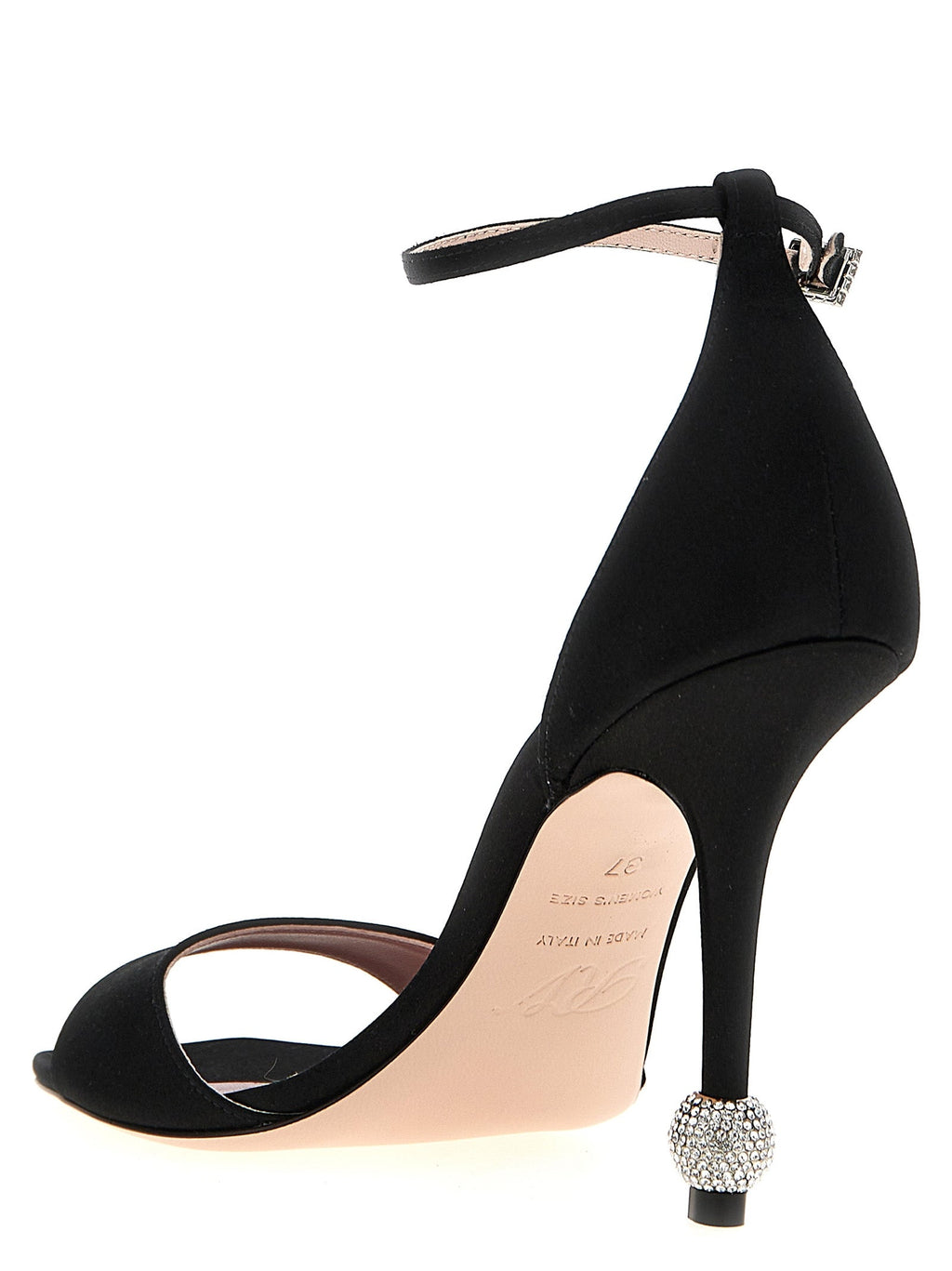 Roger Vivier Black Viscose Stiletto Heel Sandals