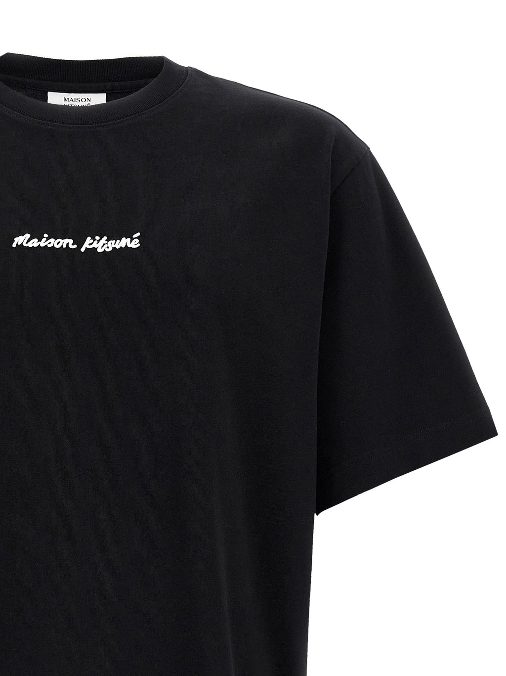 Maison Kitsuné Black Cotton T-Shirt