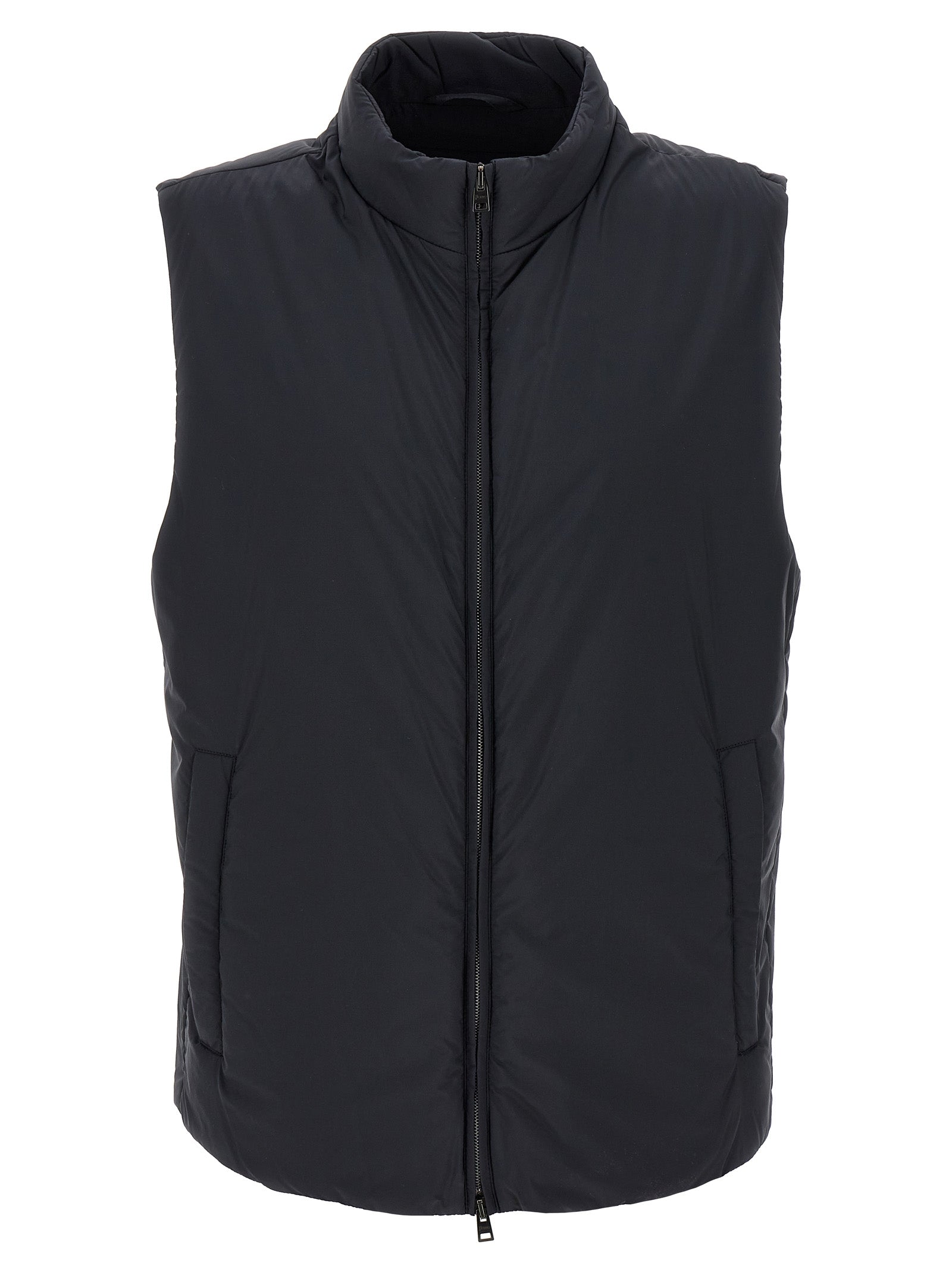 Herno Black Polyamide Sleeveless Jacket