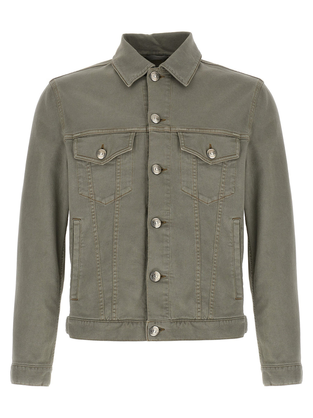 Brunello Cucinelli Gray Cotton Denim Jacket