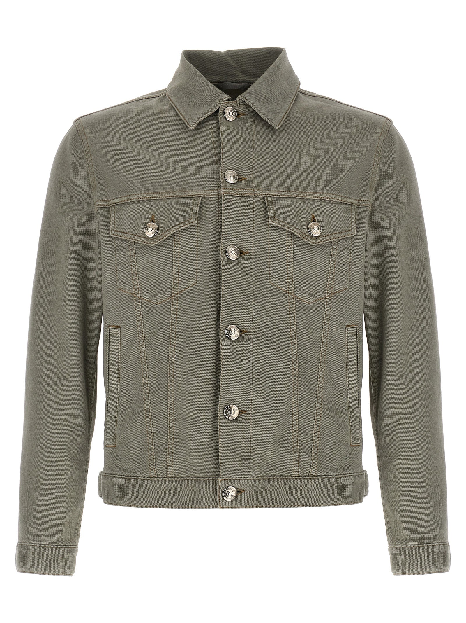 Brunello Cucinelli Gray Cotton Denim Jacket