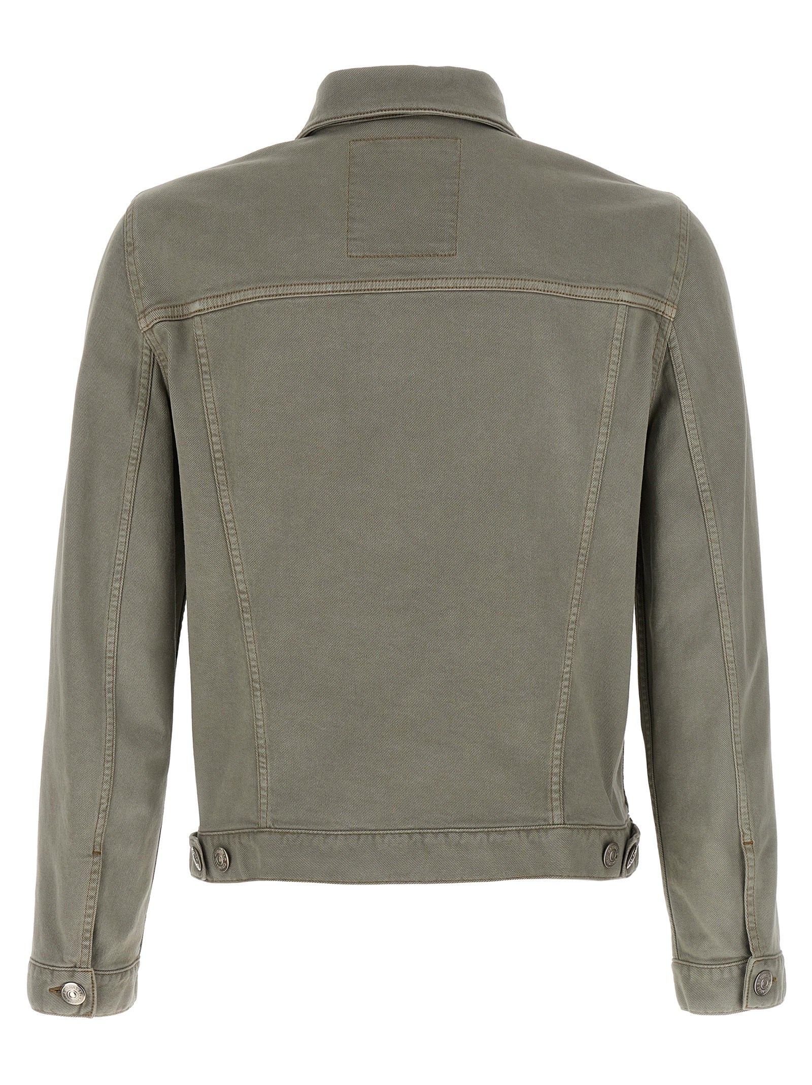 Brunello Cucinelli Gray Cotton Denim Jacket