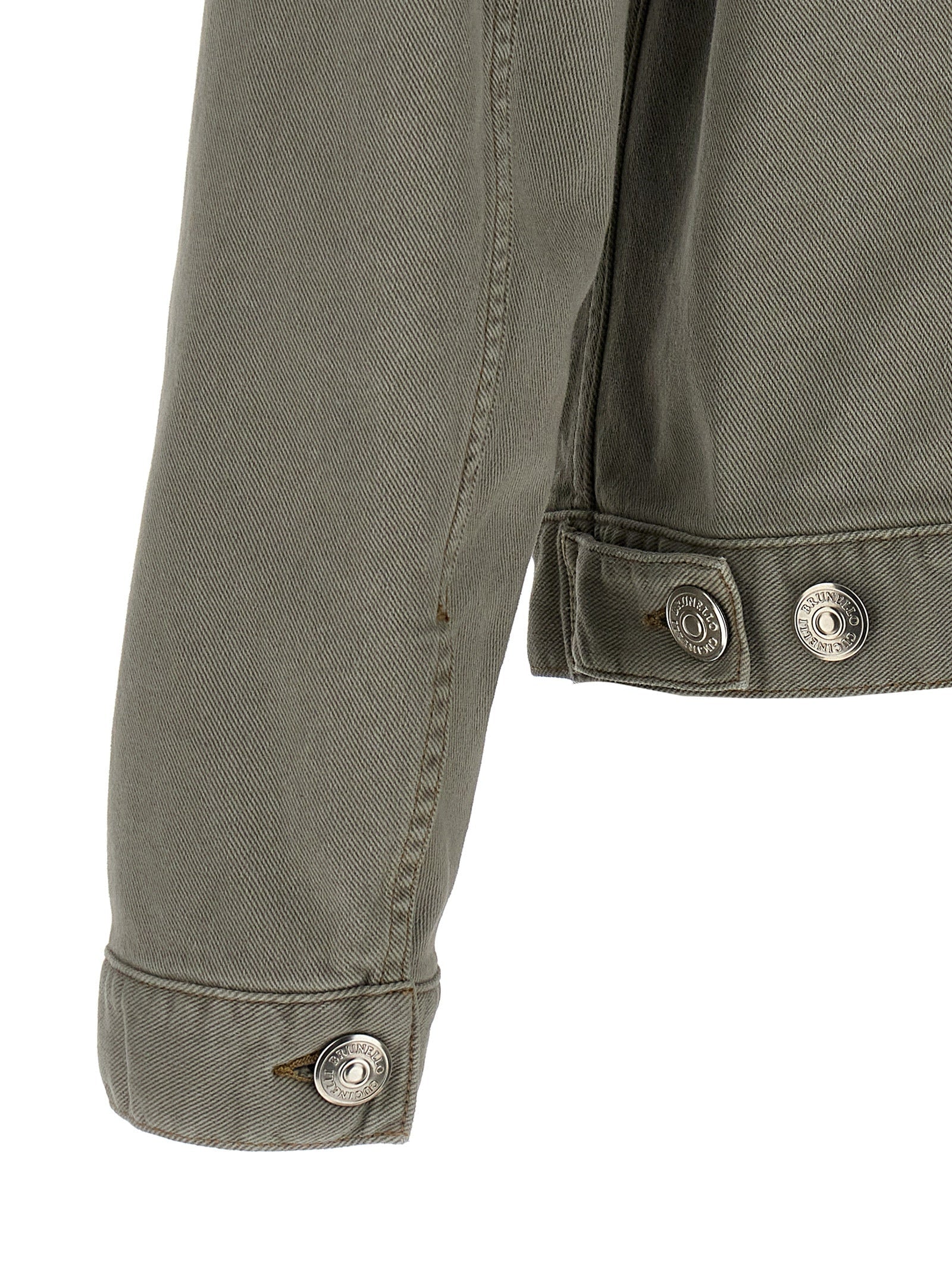 Brunello Cucinelli Gray Cotton Denim Jacket