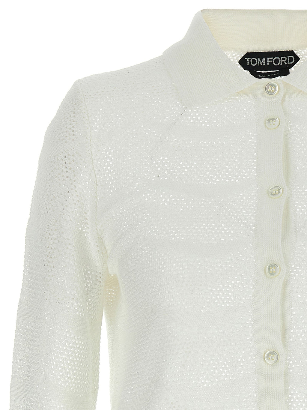 Tom Ford White Cotton Cardigan
