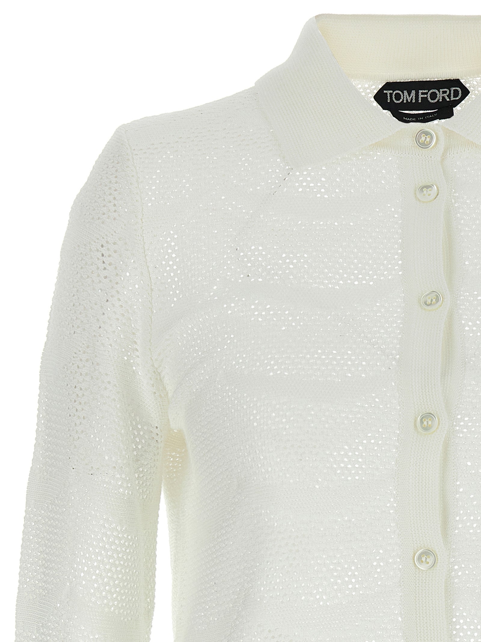 Tom Ford White Cotton Cardigan