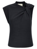 Isabel Marant Black Cotton Sleeveles T-Shirt