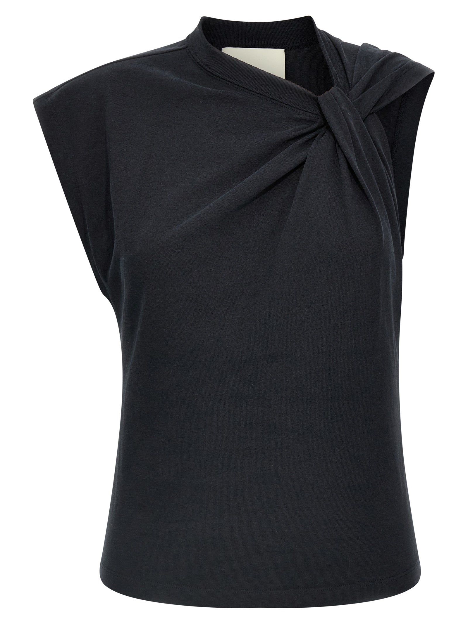 Isabel Marant Black Cotton Sleeveles T-Shirt