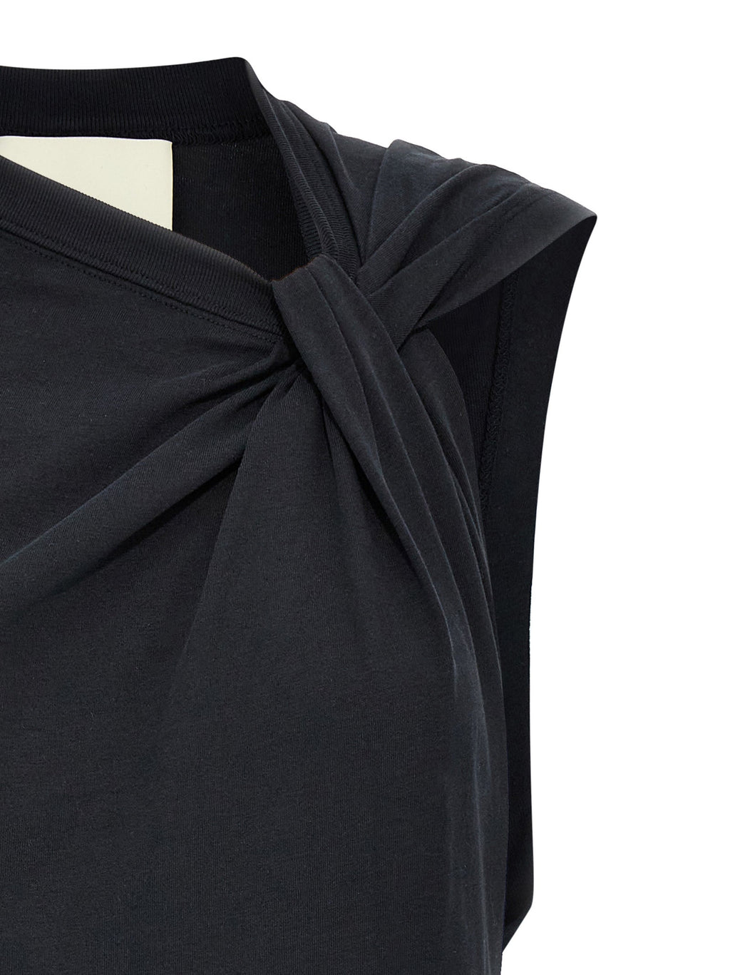Isabel Marant Black Cotton Sleeveles T-Shirt
