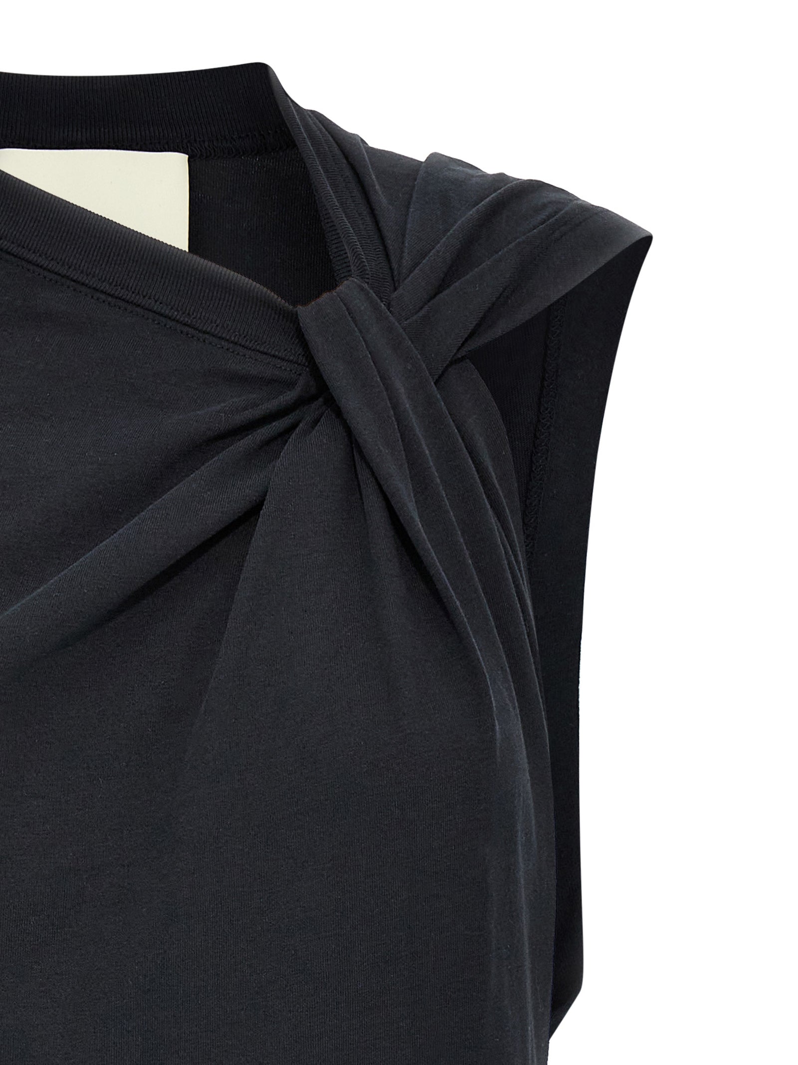 Isabel Marant Black Cotton Sleeveles T-Shirt