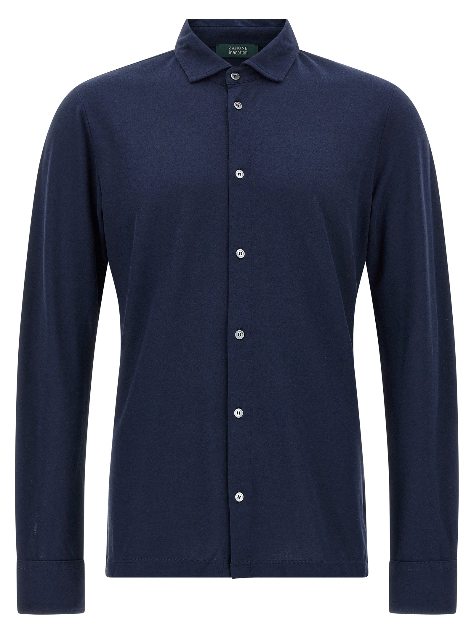 ZANONE Blue Cotton Blouse