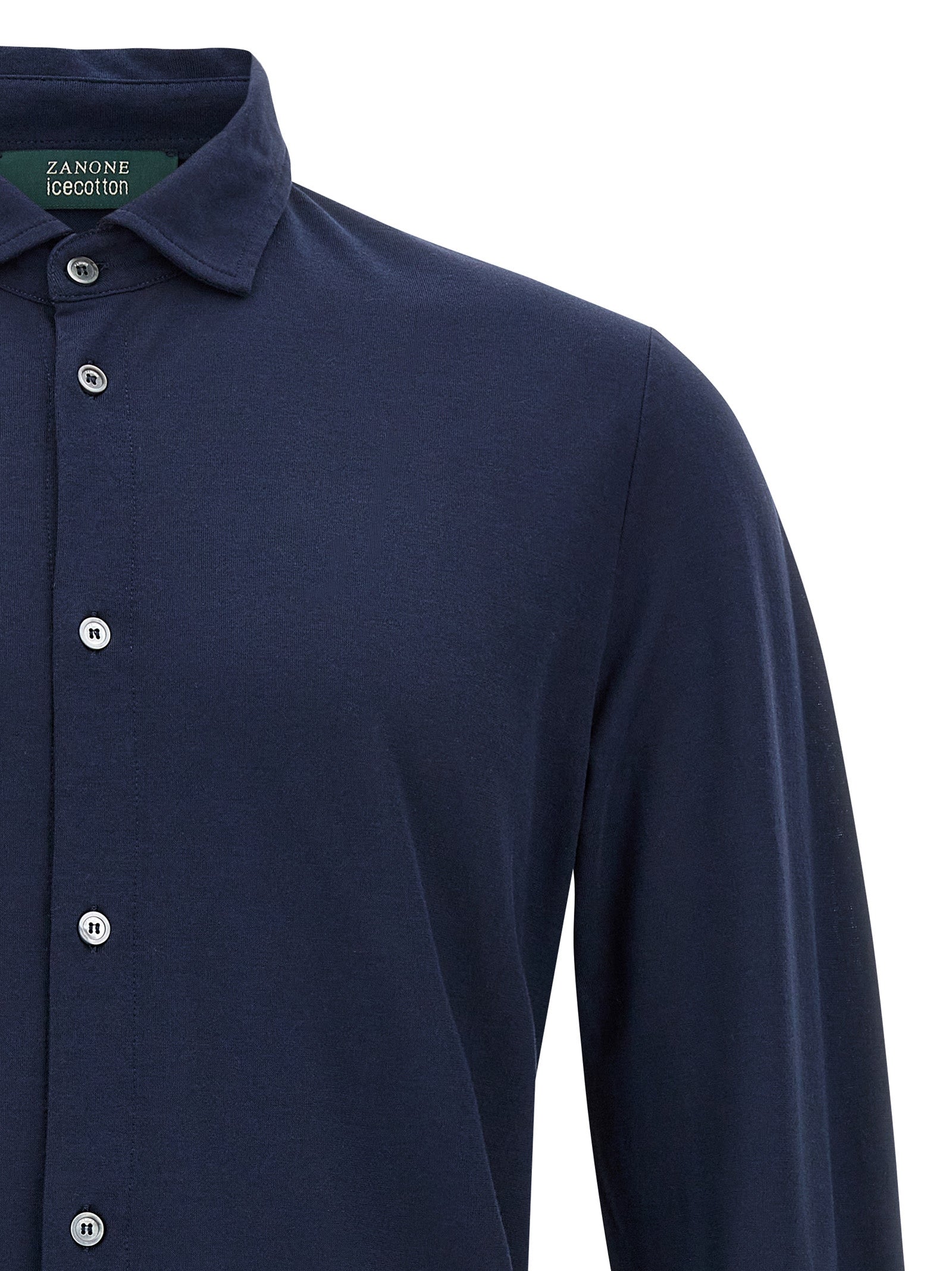 ZANONE Blue Cotton Blouse