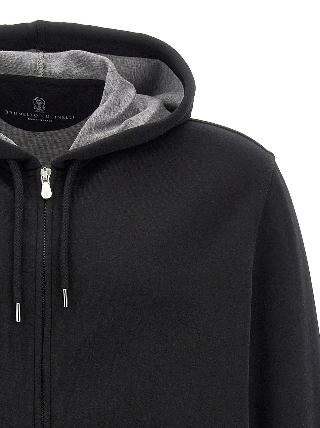 Brunello Cucinelli Black Cotton Sweatshirt