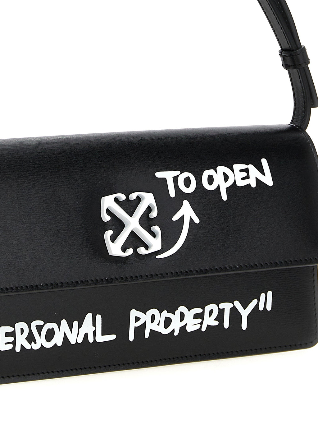 Off-White Bicolor Calfskin Shoulder Bag
