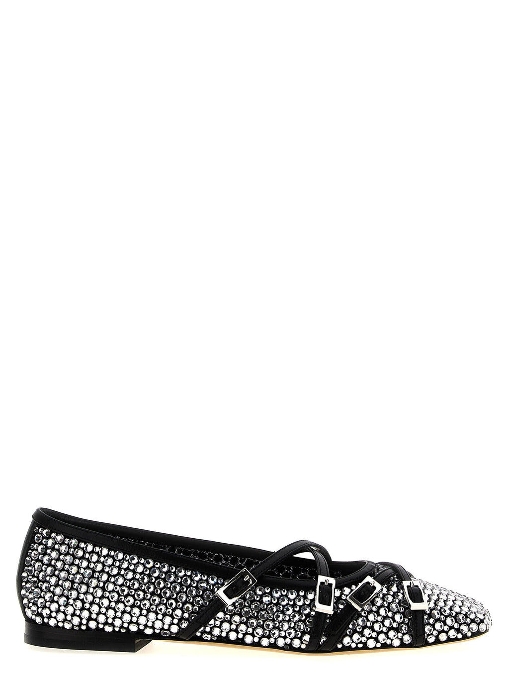 MACH & MACH Black Polyamide Ballet Flats