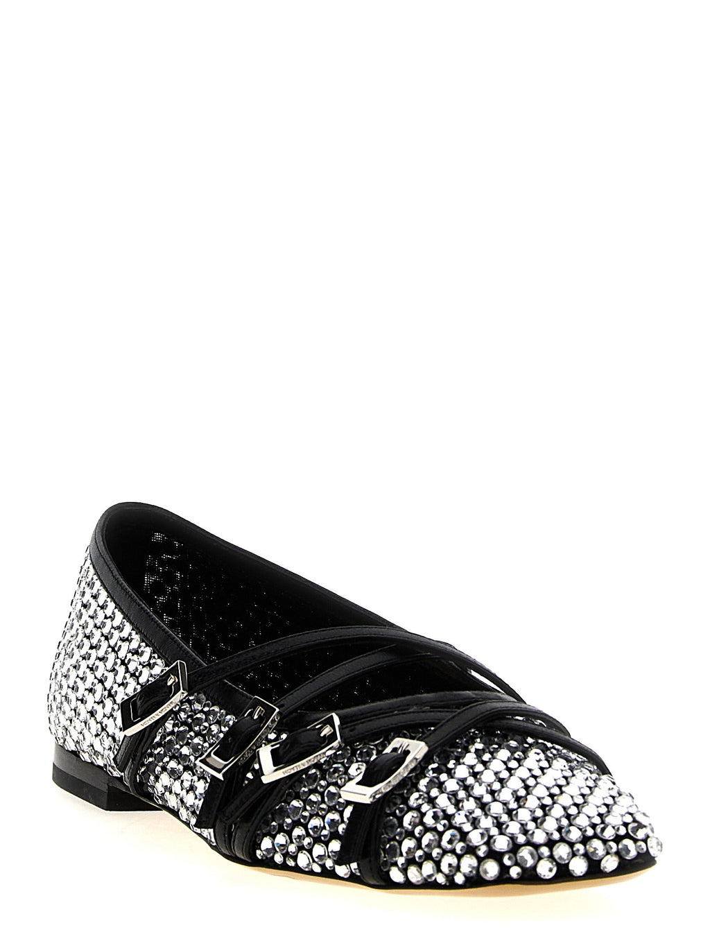MACH & MACH Black Polyamide Ballet Flats