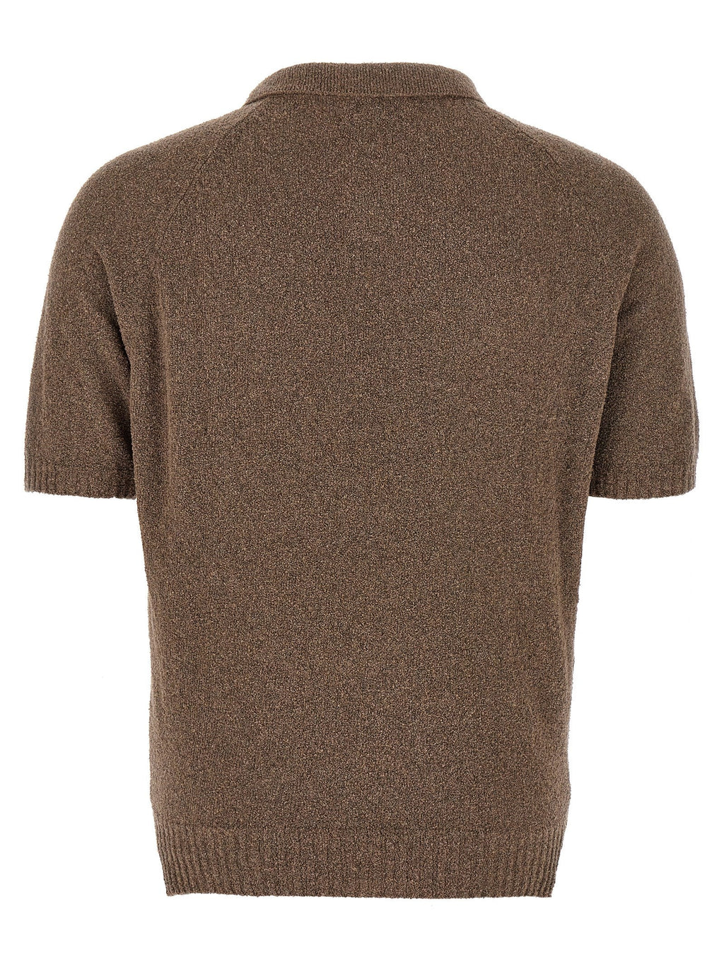 MA'RY'YA Brown Cotton Polo Shirt
