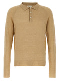 MA'RY'YA Beige Cotton Polo Shirt