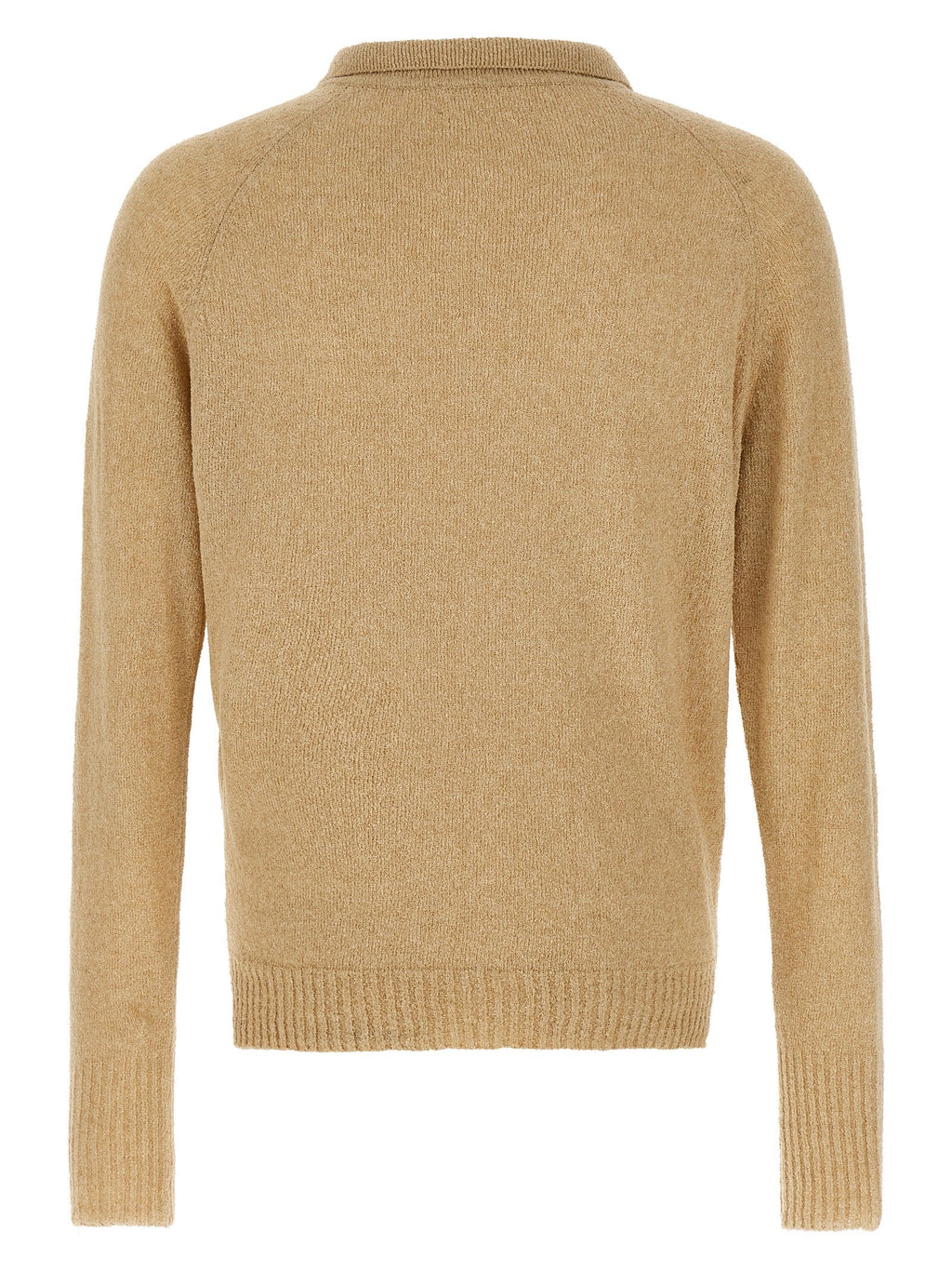 MA'RY'YA Beige Cotton Polo Shirt
