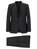 Dolce & Gabbana Black Virgin Wool Two-Piece Suit