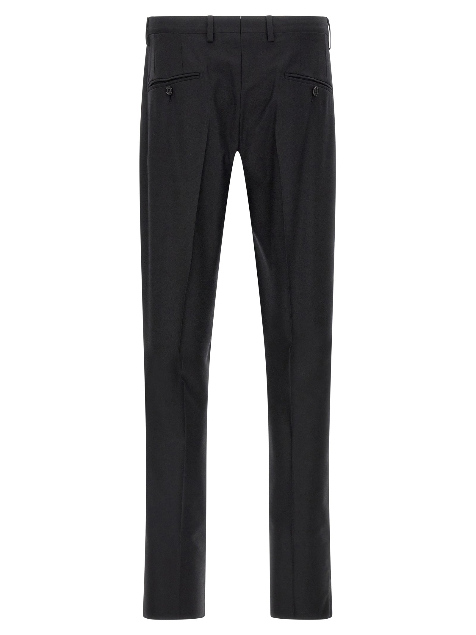 Dolce & Gabbana Black Virgin Wool Two-Piece Suit