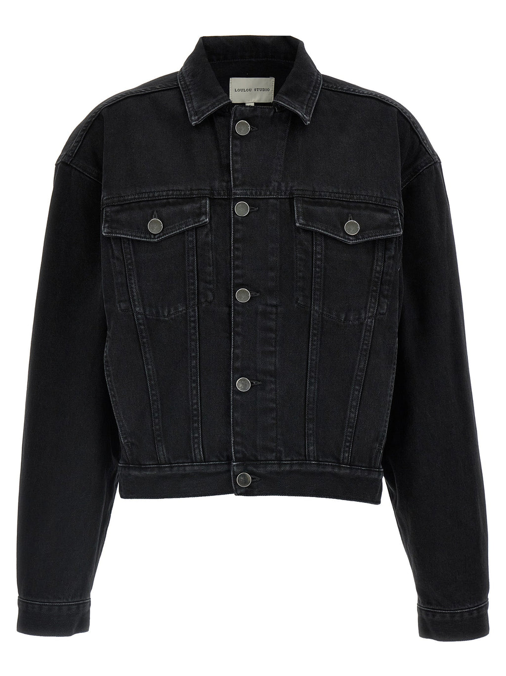 Loulou De Saison Black Organic Cotton Denim Jacket