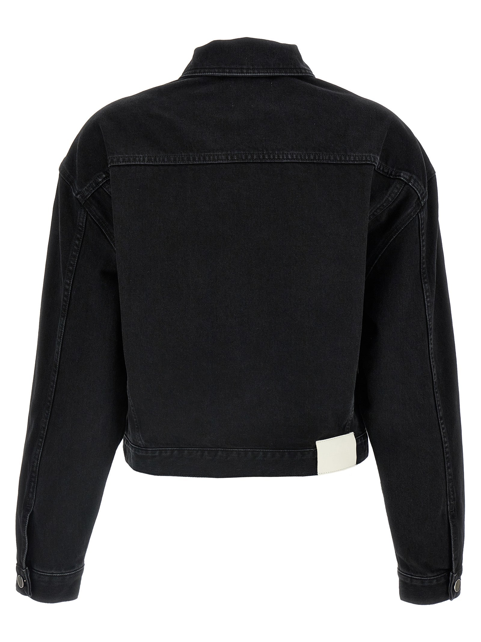 Loulou De Saison Black Organic Cotton Denim Jacket