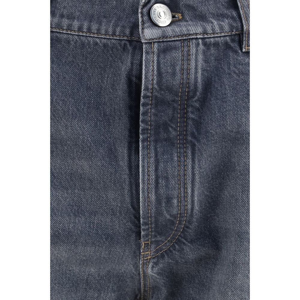 Brunello Cucinelli Gray Cotton Straight-Leg Jeans