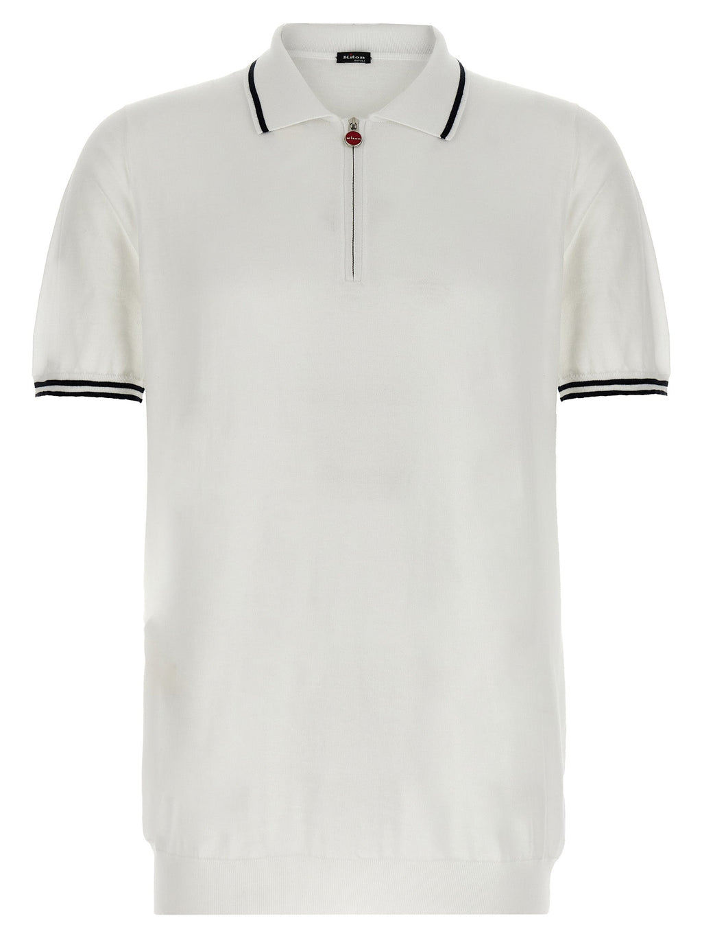 Kiton White Cotton Polo Shirt
