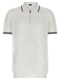 Kiton White Cotton Polo Shirt