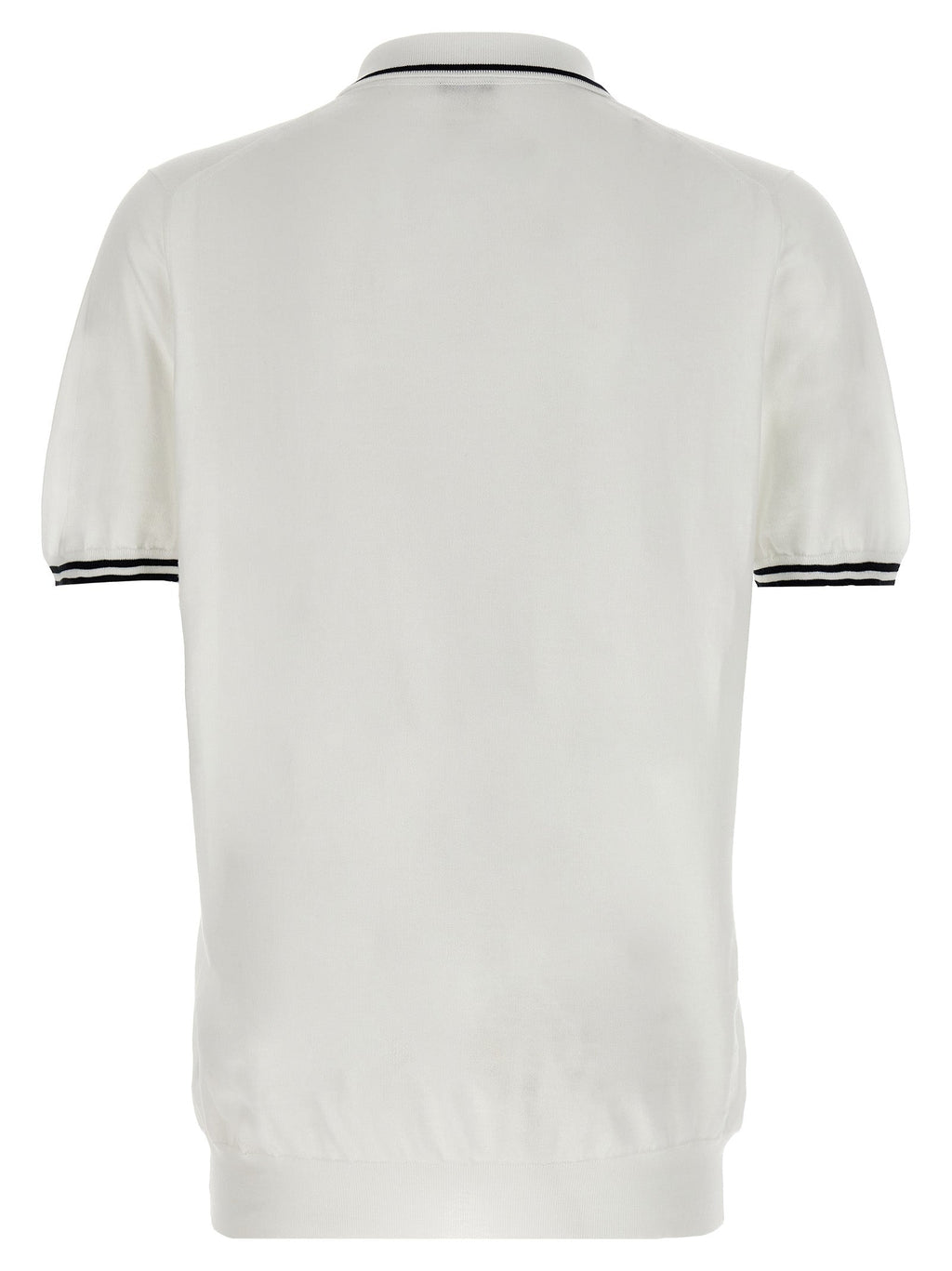 Kiton White Cotton Polo Shirt