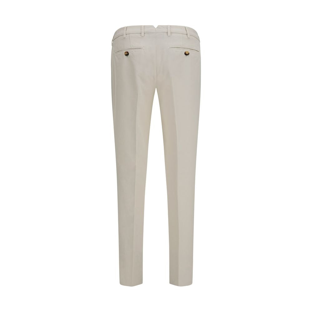 Brunello Cucinelli White Cotton Casual Pants