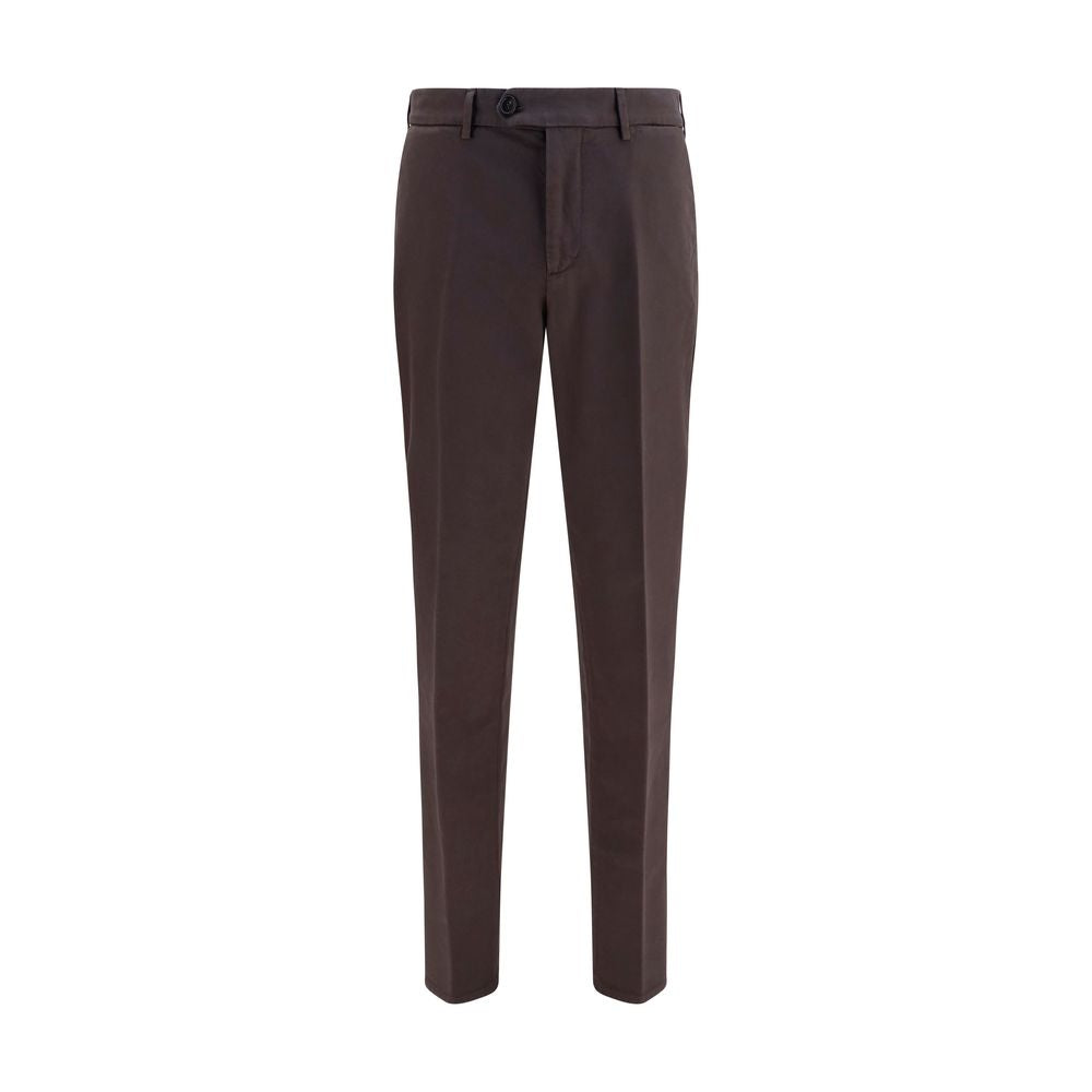 Brunello Cucinelli Brown Cotton Casual Pants