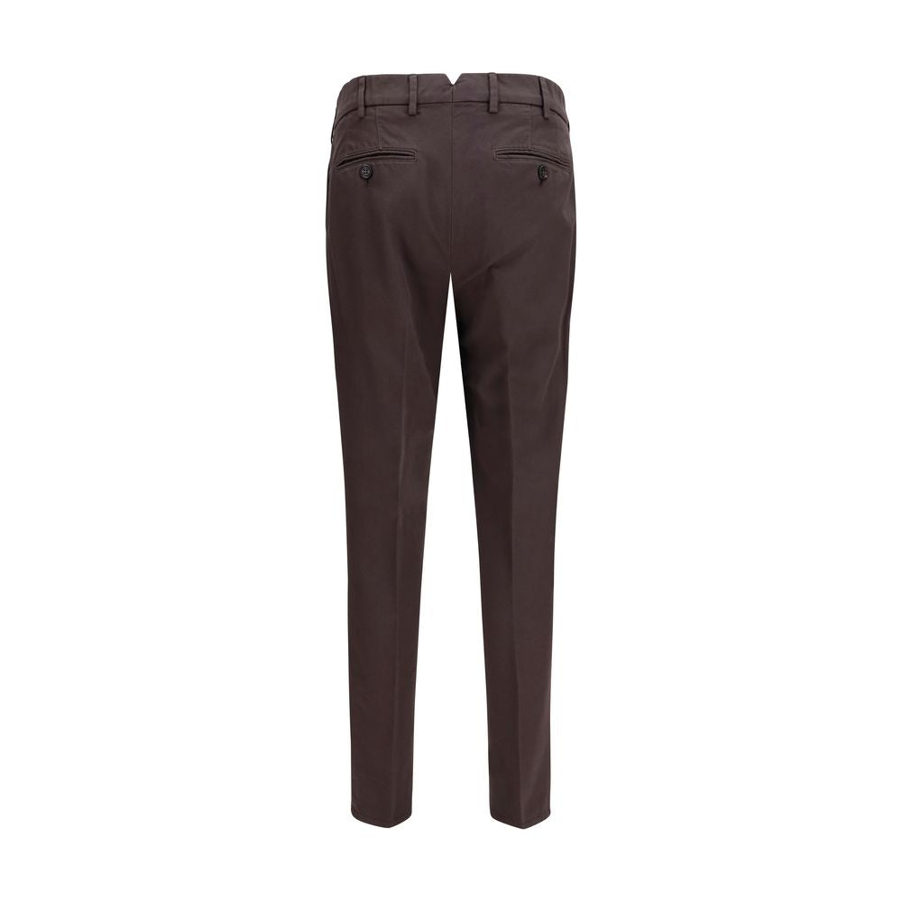 Brunello Cucinelli Brown Cotton Casual Pants