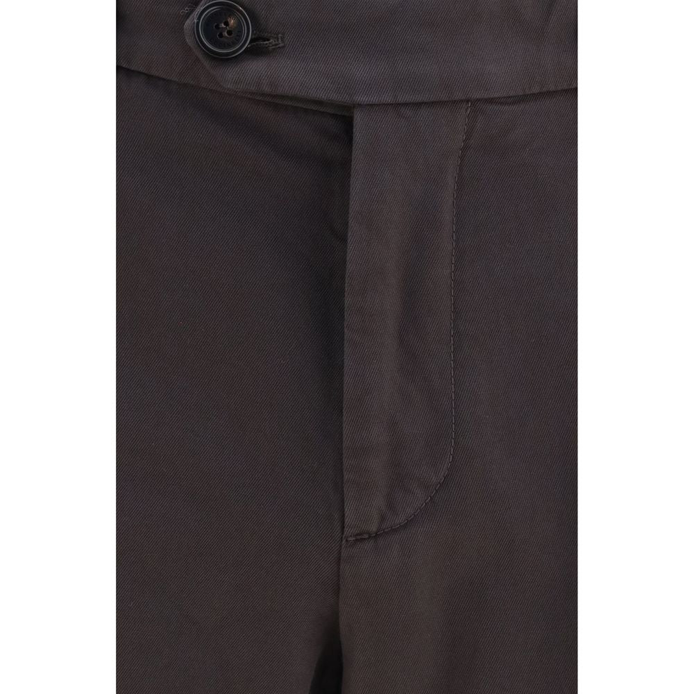 Brunello Cucinelli Brown Cotton Casual Pants