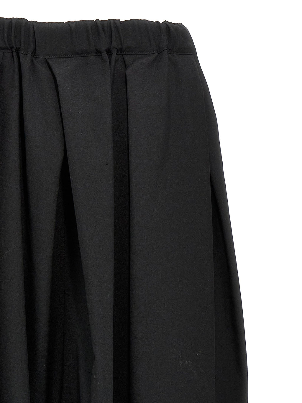 Comme Des Garçons Black Wool Midi Skirt