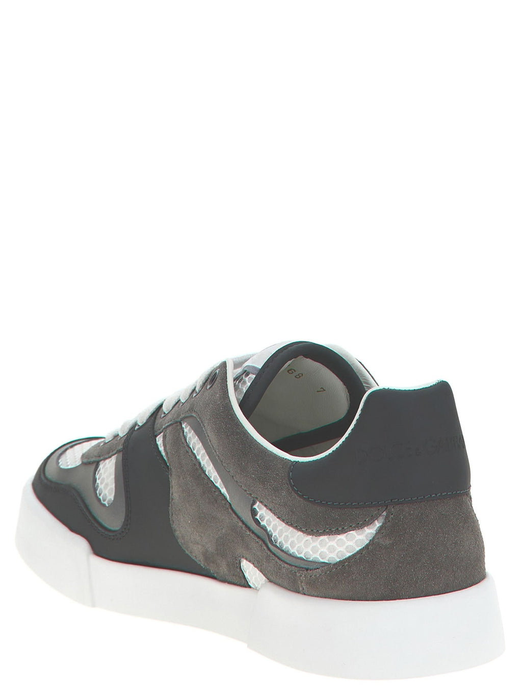 Dolce & Gabbana Gray Calfskin Athletic Sneakers