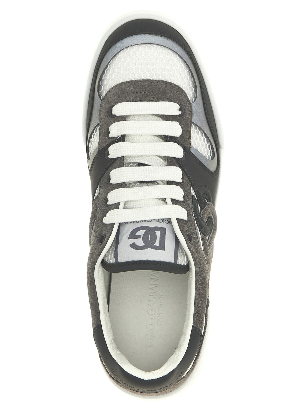 Dolce & Gabbana Gray Calfskin Athletic Sneakers