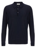 JOHN SMEDLEY Blue Cotton Polo Shirt
