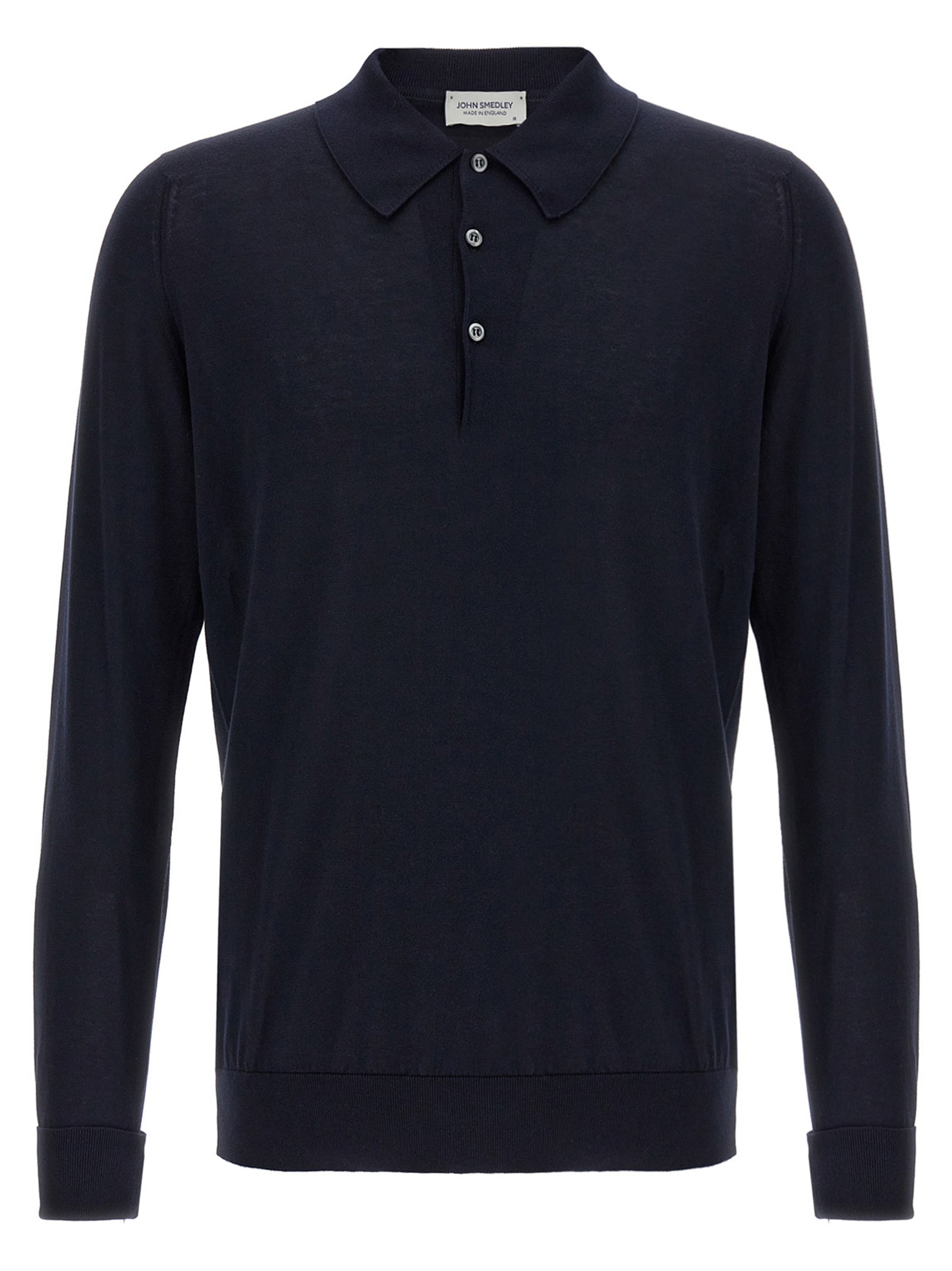 JOHN SMEDLEY Blue Cotton Polo Shirt