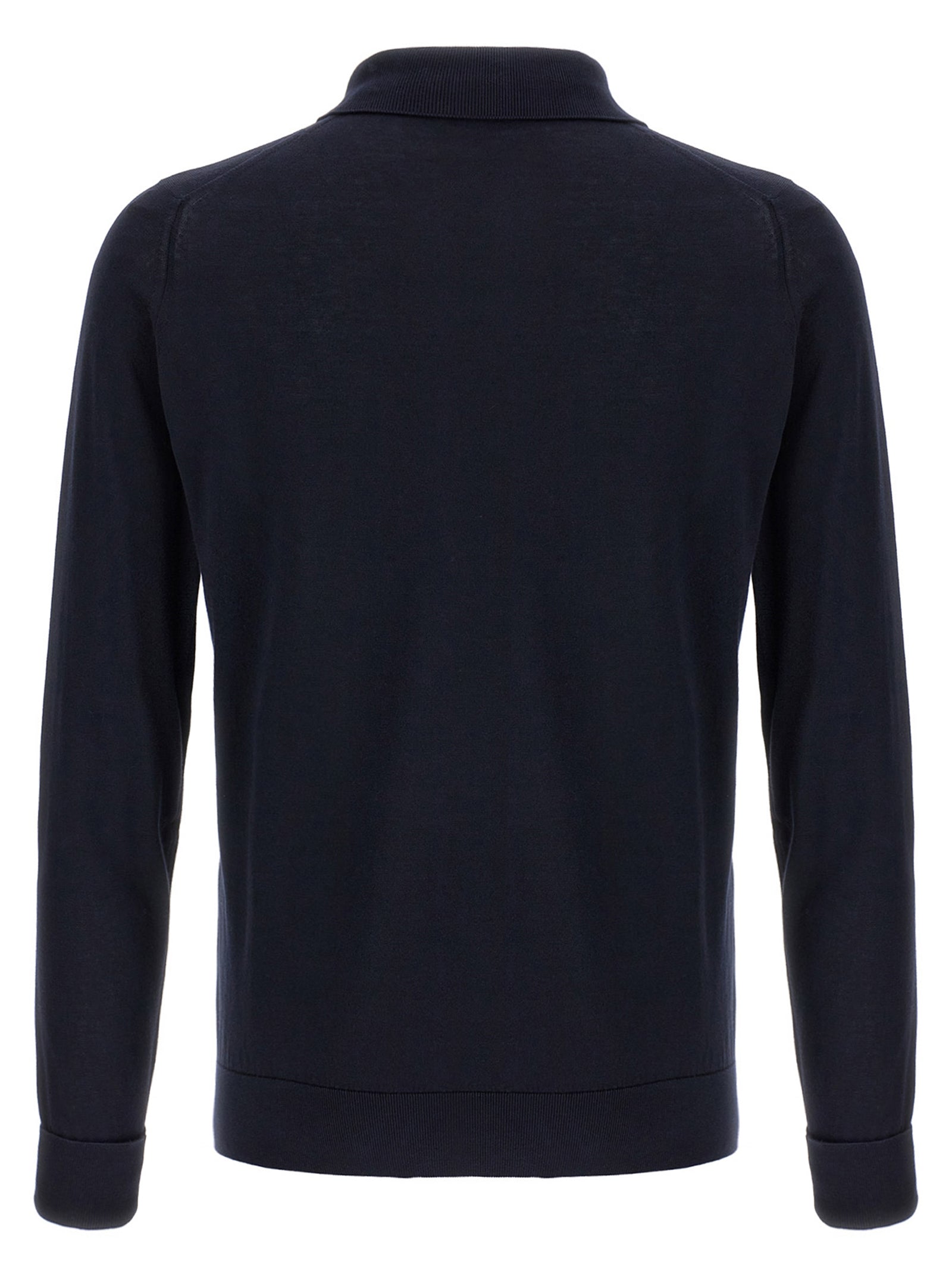 JOHN SMEDLEY Blue Cotton Polo Shirt