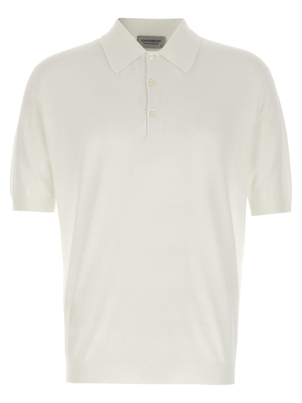 JOHN SMEDLEY White Cotton Polo Shirt