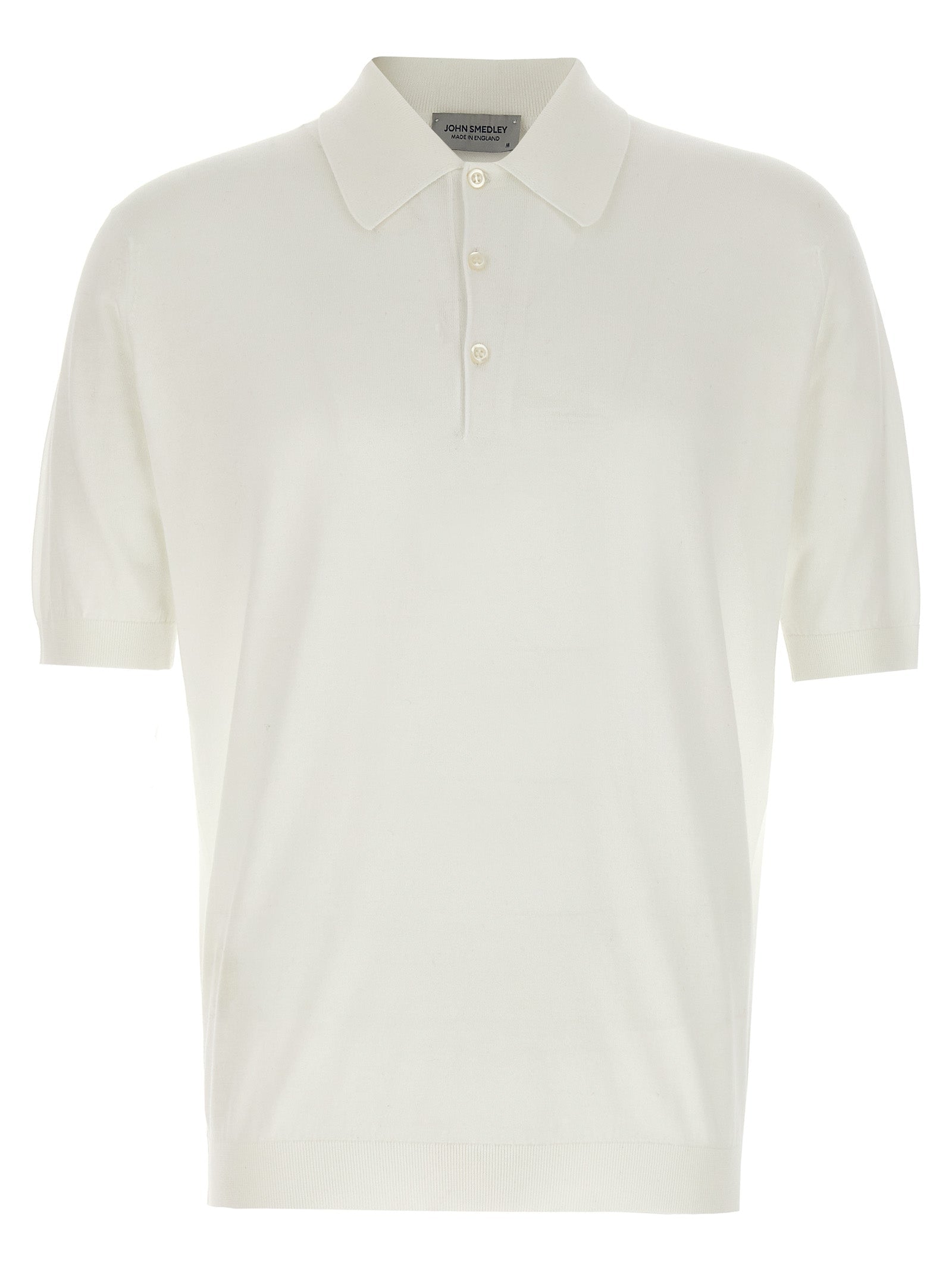 JOHN SMEDLEY White Cotton Polo Shirt